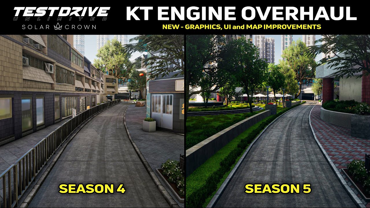 Test Drive Unlimited Solar Crown - Season 5 Update Overhaul (Before and After)