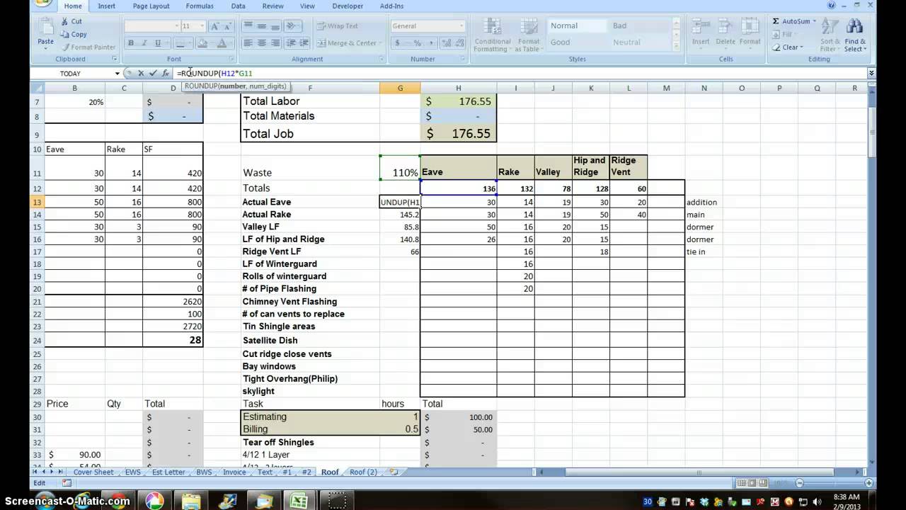 #10 Estimating with Excel for the Small Contractor