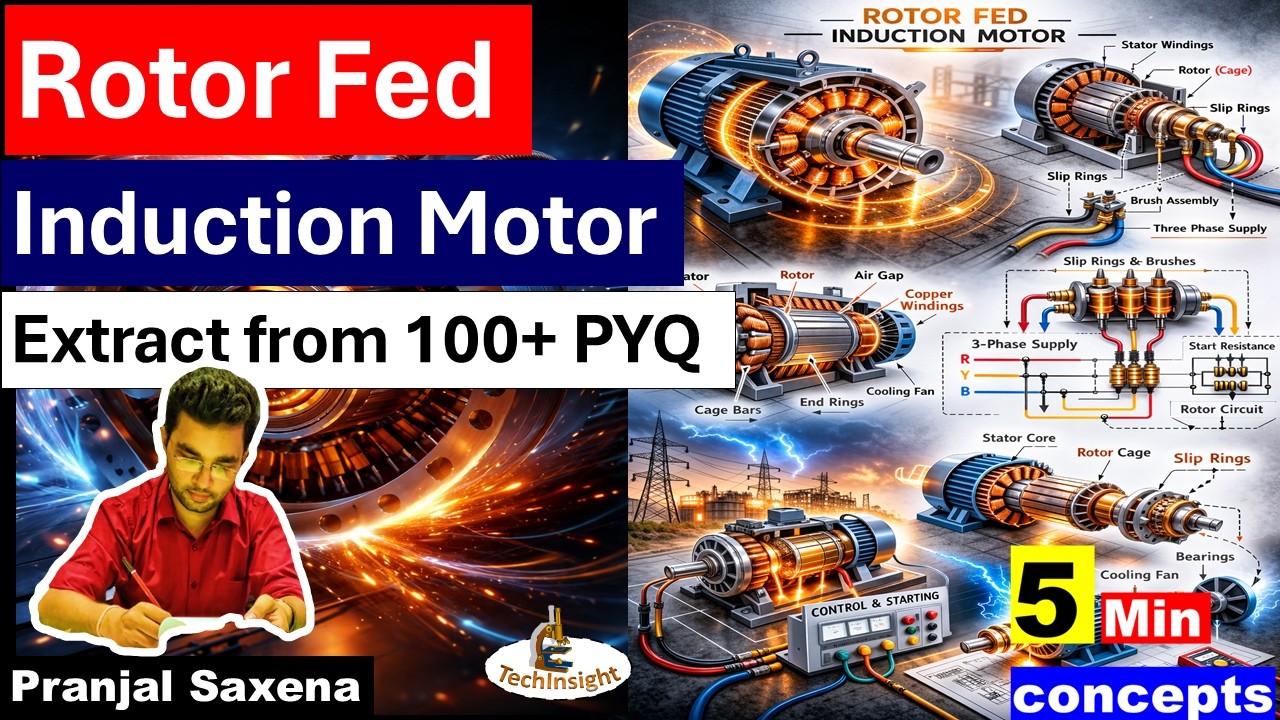 Rotor-Fed Induction Motor | Important Points | 3 Phase Induction Motor | AE/JE Exam