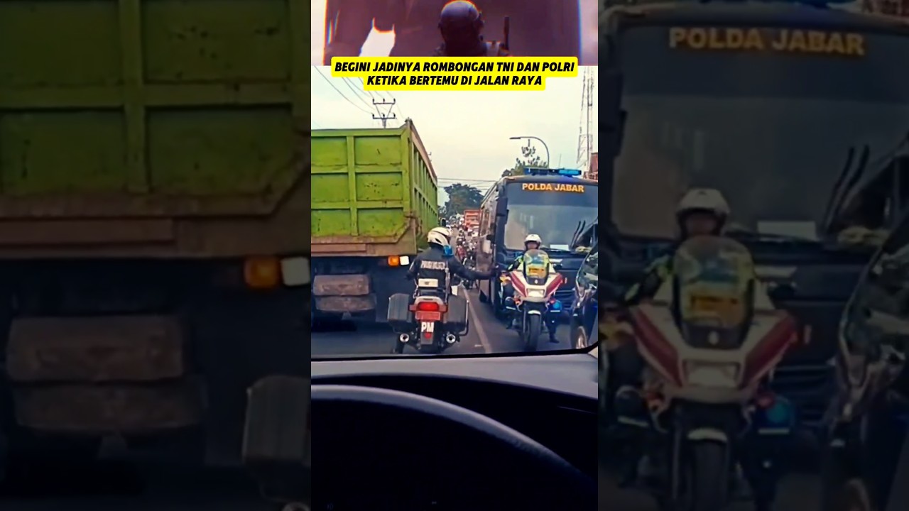 Tak Terduga Ketika PM TNI bertemu Patwal Polisi Di Jalan‼️#polri #patwal #polisimiliter #tniad