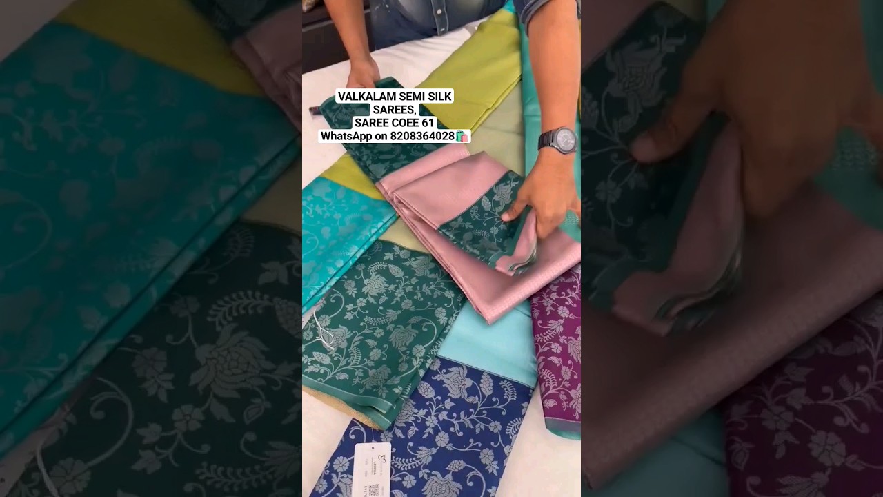 🛍️ Premium Valkalam Semi Silk Sarees #saree #wedding #shorts