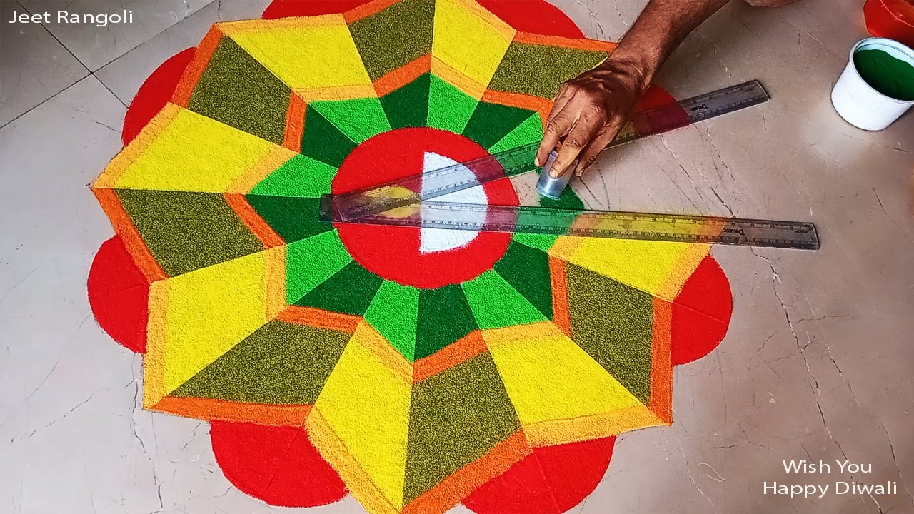 Diwali special 3D effect rangoli. Diwali rangoli new 2022
