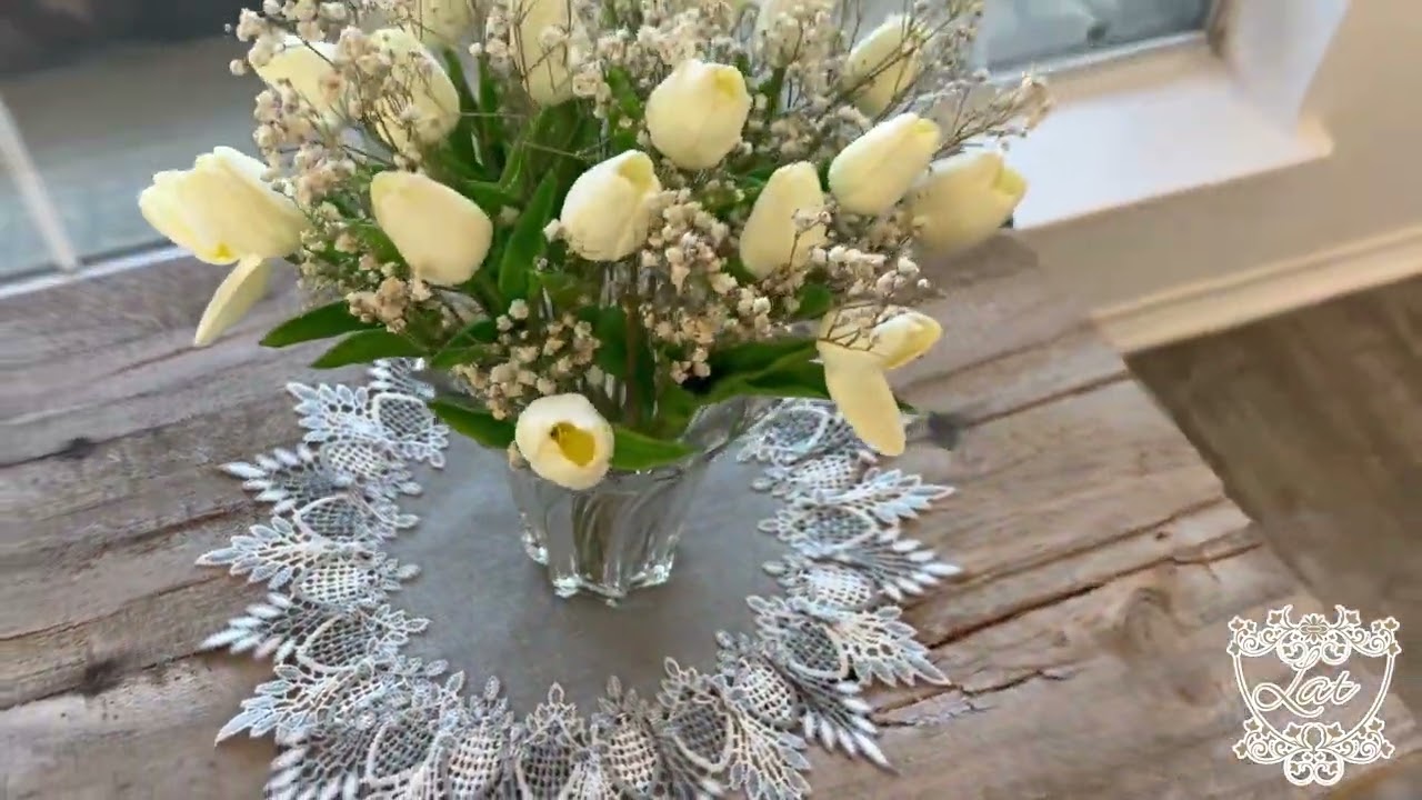 Earth Tone Silver Lace on Silver Fabric Doily 16