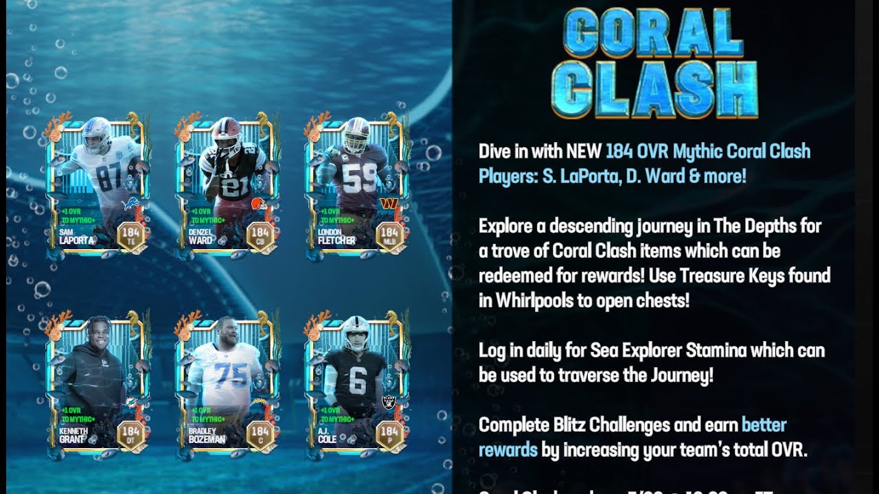 HOW TO CLAIM 4 CORAL CLASH ICONICS FOR FREE IN MADDEN MOBILE 25!