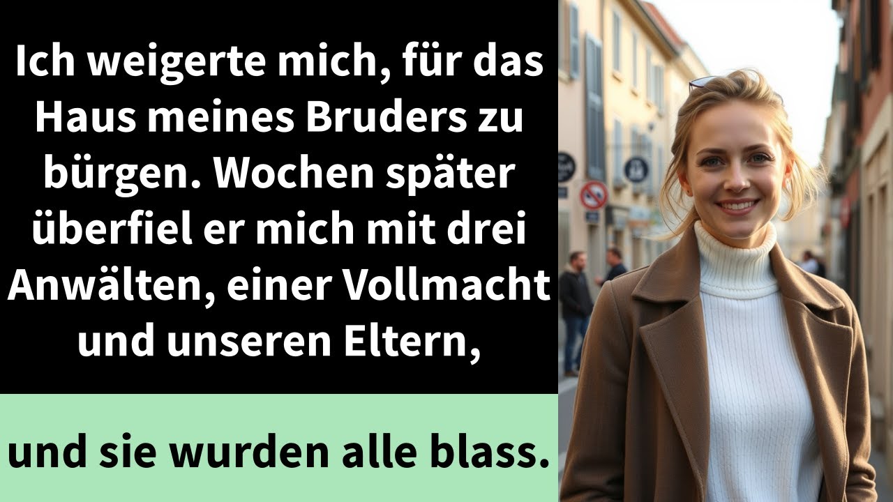 Ich weigerte mich, für das Haus meines Bruders zu bürgen. Wochen später überfiel er mich mit drei