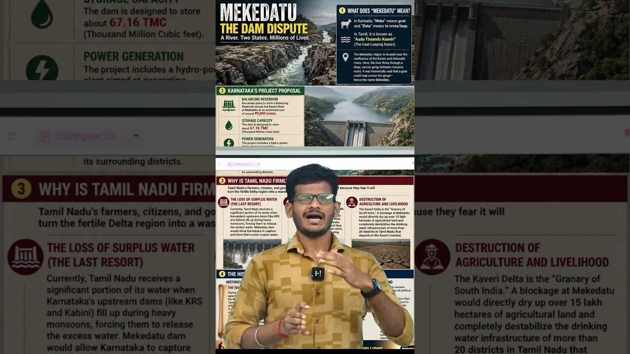 Mekedatu Dam Issue Explained | Why Tamil Nadu Opposes Karnataka&rsquo;s Project?