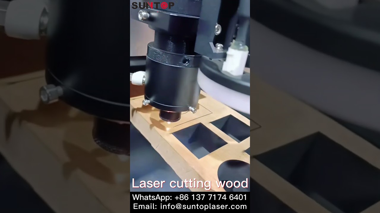 CO2 laser cutting wood #lasermachine #cuttingmachine #woodcutting