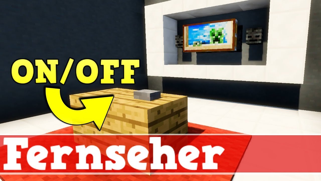 Minecraft Wie baut man einen funktionierenden TV | Minecraft TV bauen deusch