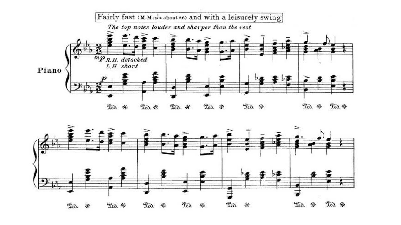 “Country Gardens” (version 2) Percy Grainger - P. Barton, FEURICH piano