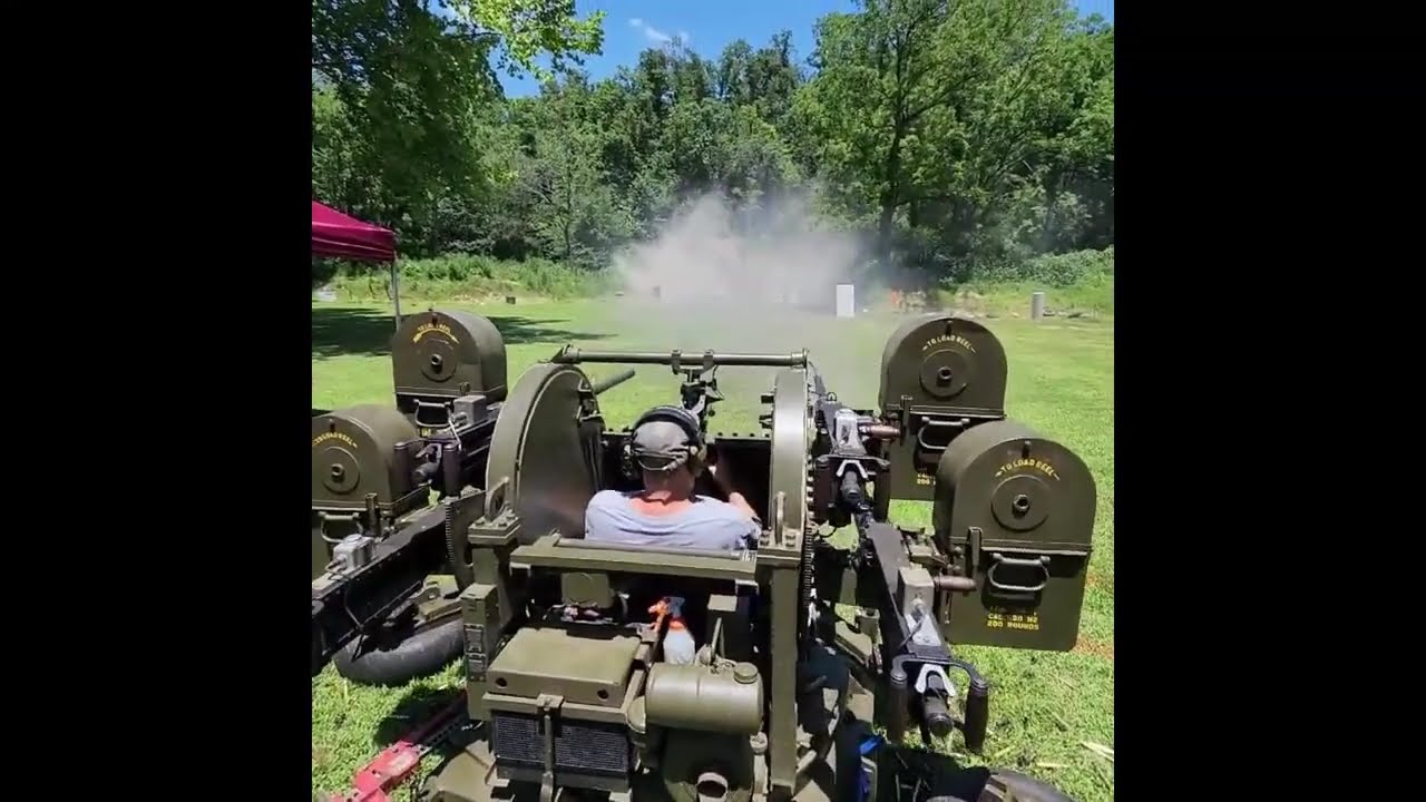 Quad .50 anti aircraft gun