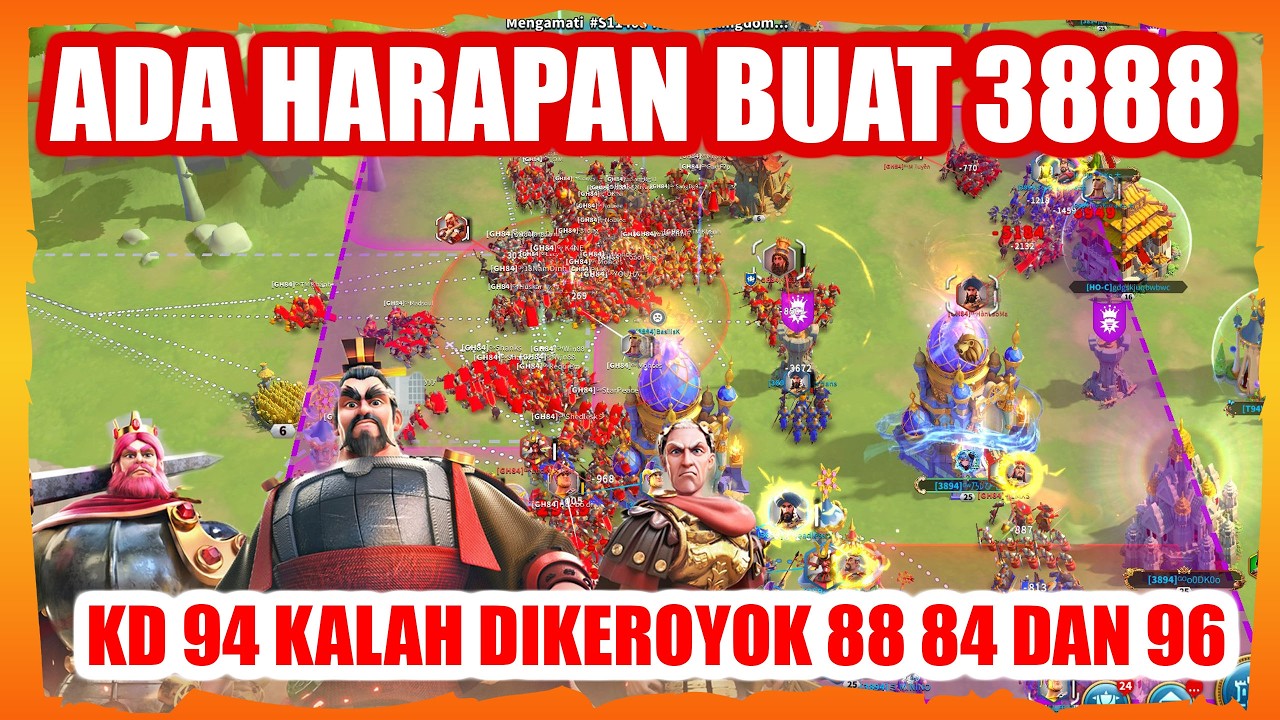 ADA HARAPAN KD 3888 SAAT 94 DIKEROYOK 84 DAN 96 WAR KVK MUSIM 2 ROK !!