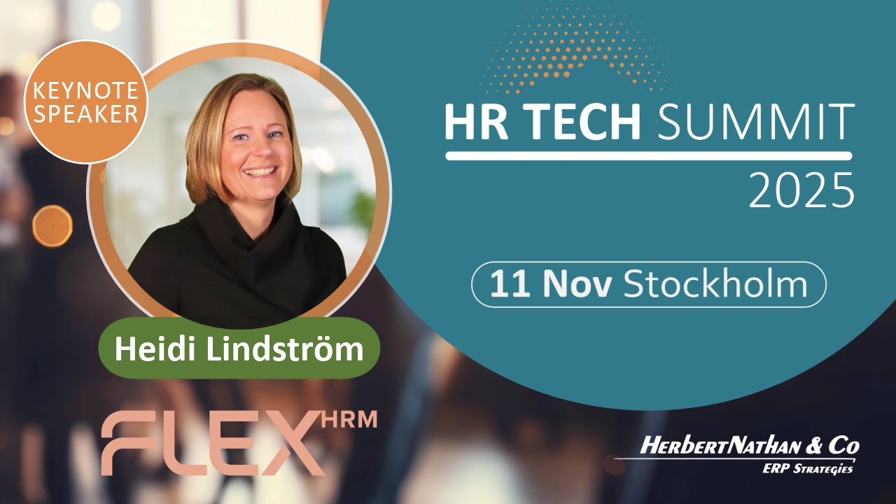 Flex Applications h&aring;ller keynote om h&aring;llbara systemlandskap f&ouml;r HR och L&ouml;n p&aring; HR Tech Summit 2025
