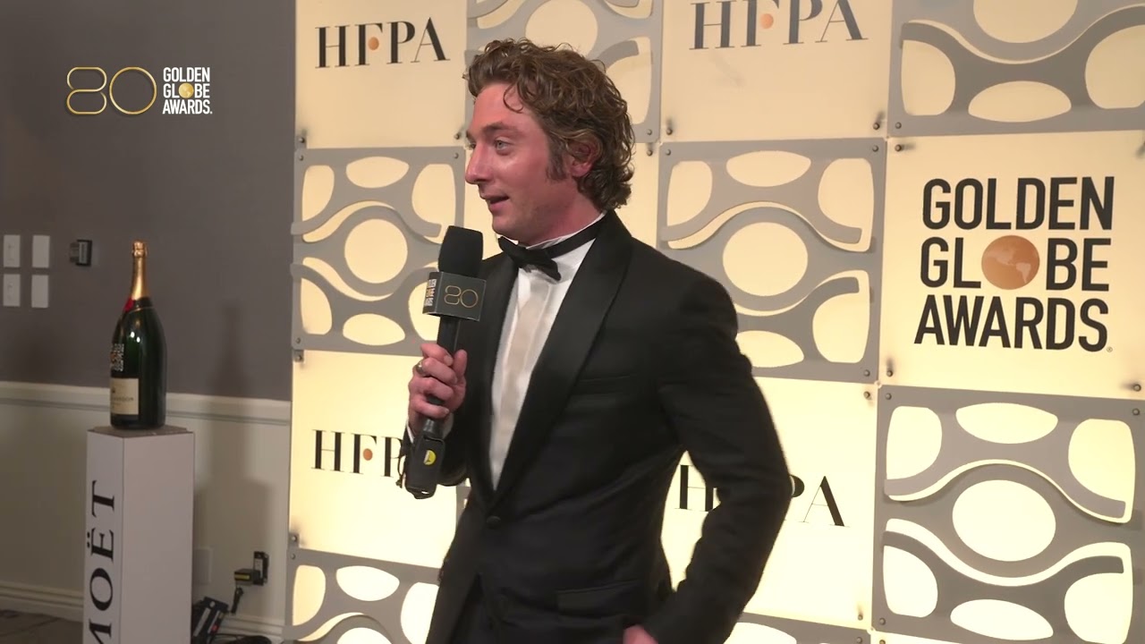 80th Golden Globes Winner's Backstage Interview - Jeremy Allen White