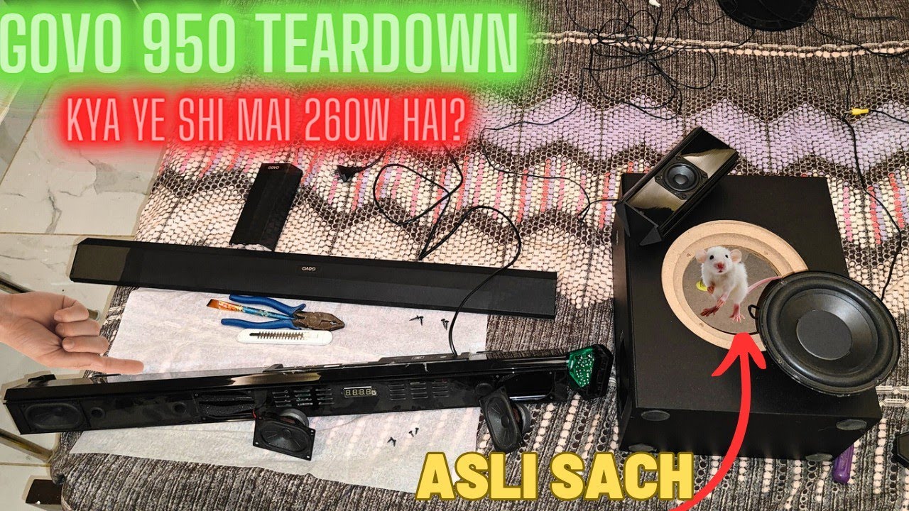 What is inside GOVO GOSURROUND 950 क्या ये सही मे 260w है?|Jony Tech Therapy Govo 900 Teardown #govo