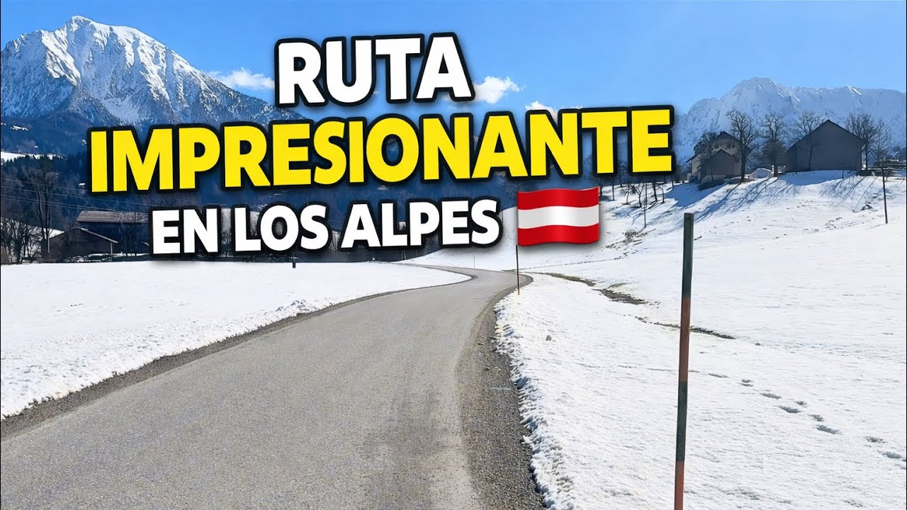 Conduciendo por una carretera rural en Austria 🇦🇹 | Paisaje de montaña en invierno