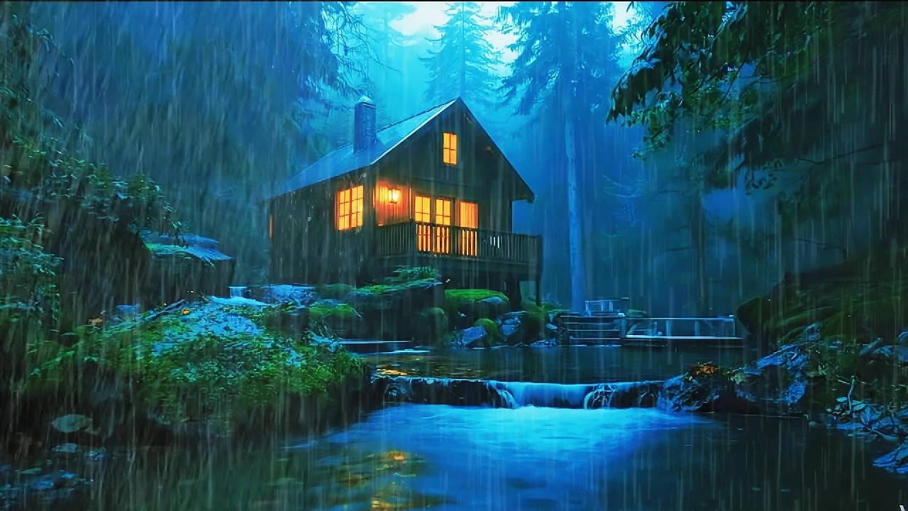 Silent Forest Night Rain | Calming Rainstorm Sounds for Sleeping Fast, Study Focus & Meditation