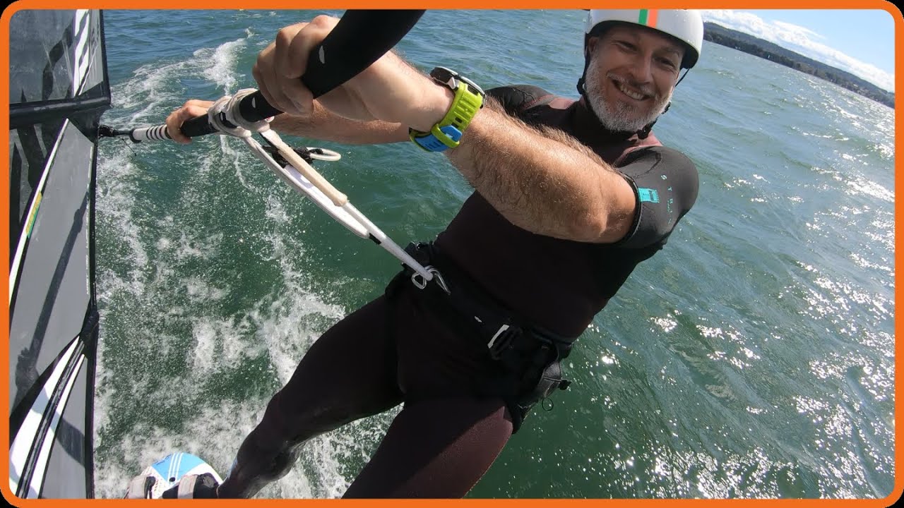 Lake Biel Golden Hour Windsurf POV | RAW Sound