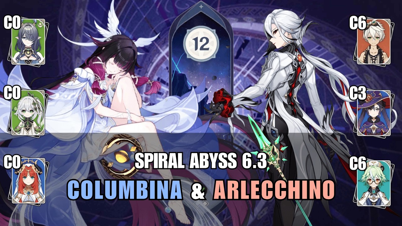 C0 Columbina & C1 Arlecchino | Spiral Abyss 6.3 | Genshin Impact
