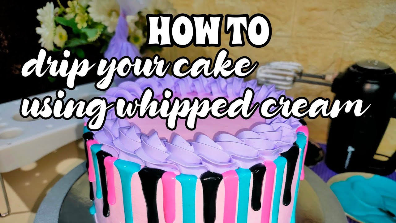 HOW TO MAKE COLORFUL DRIP CAKE WITHOUT USING WHITE CHOCOLATE 🍫🤍