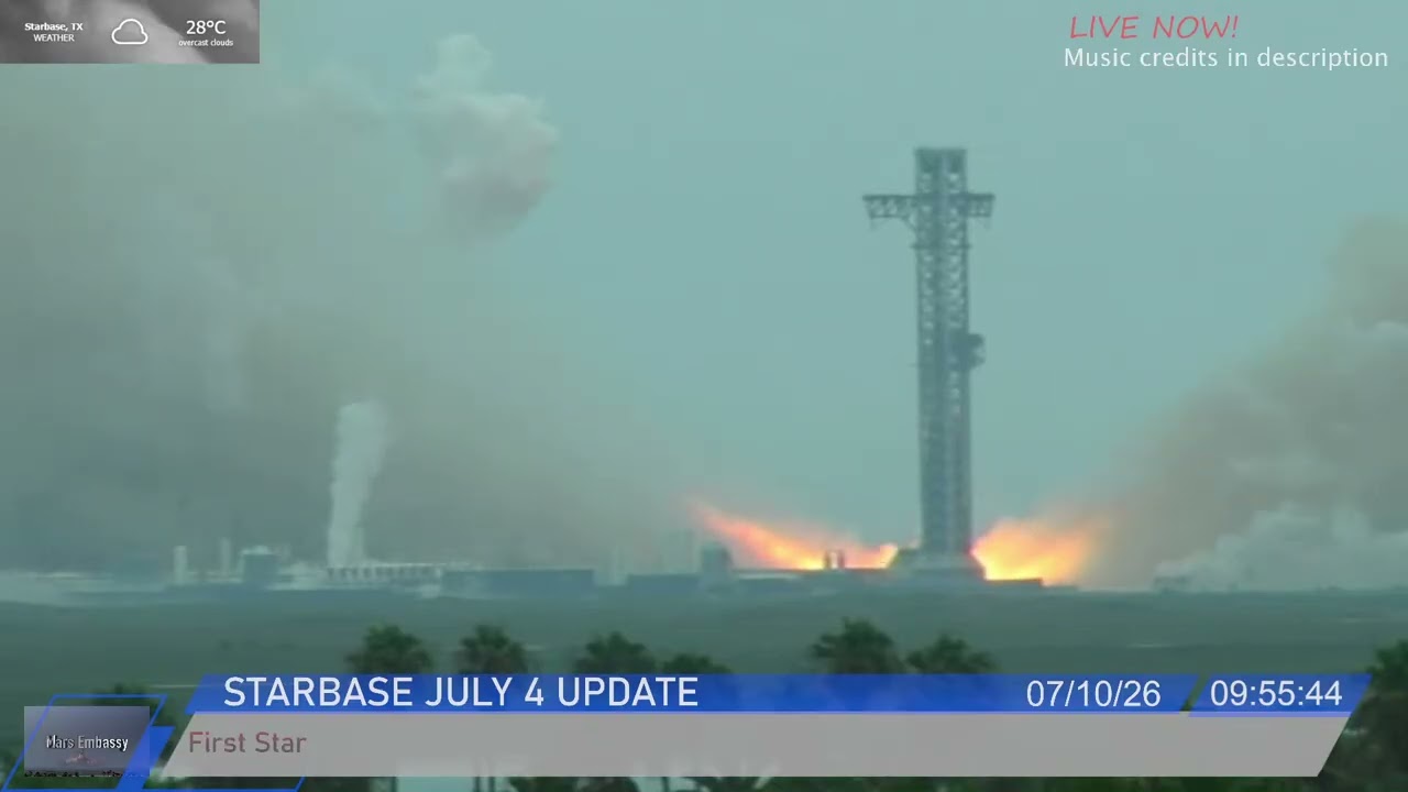 SpaceX booster 20 static fire 2026-07-10 09:55:26