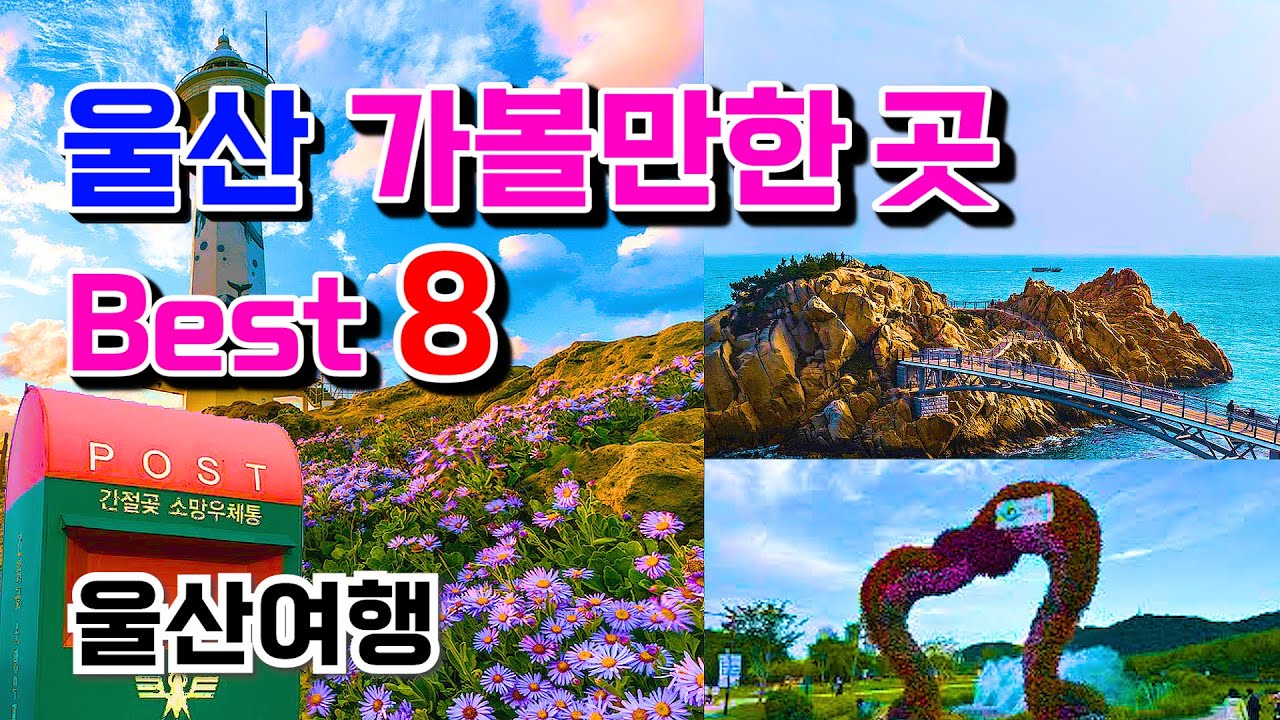 놓치면 후회할 여행지 울산 가볼만한곳. 대왕암공원, 태화강국가정원&십리대숲. 장생포. 간절곶. 울산대공원. 신불산. 슬도. 주전몽돌해변