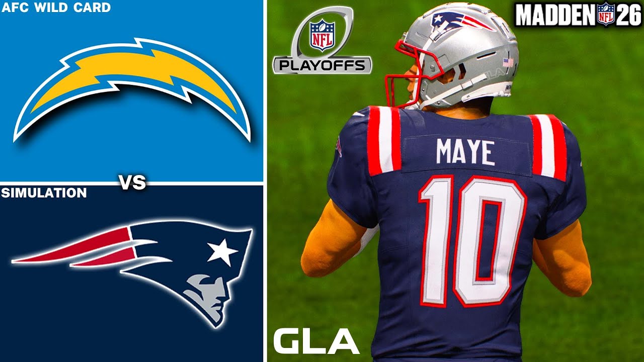 Patriots vs. Chargers Simulation - AFC Wild Card Playoffs - Madden 26 PS5 Gameplay