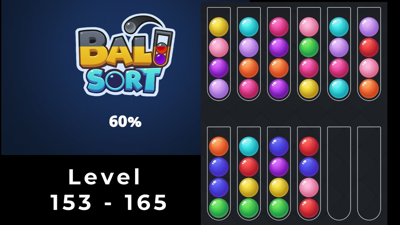 Ball Sort Color Puzzle Game Level 153 - 165 🎮🎮