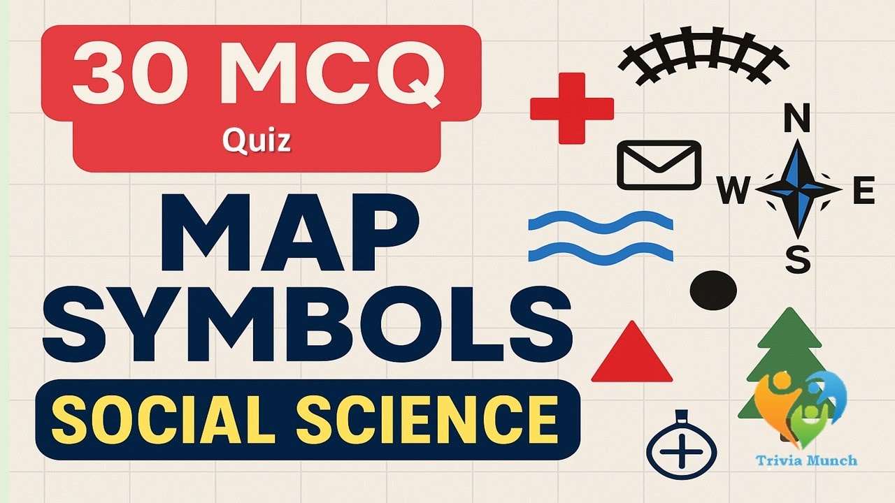 Top 30 MCQs on Map Symbols | Map Reading Quiz | Geography for Kids | Map Symbols