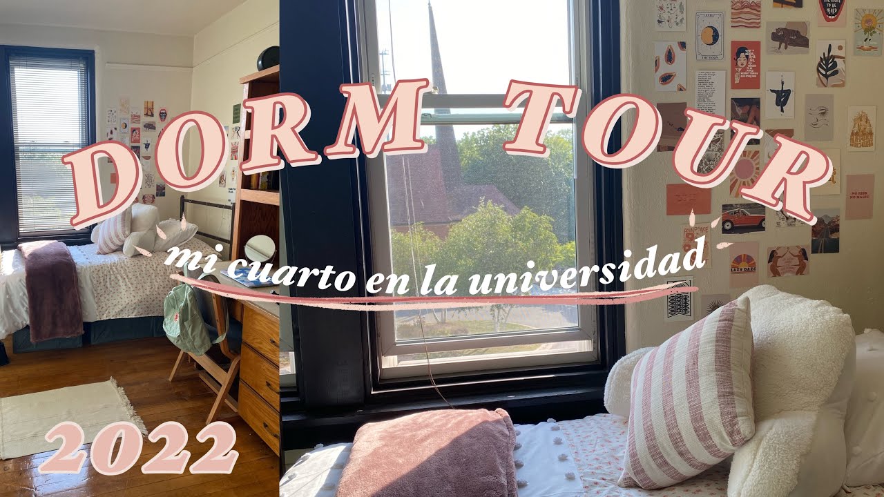 DORM TOUR 🛏🪞🪟 mi cuarto en una residencia estudiantil de Estados Unidos