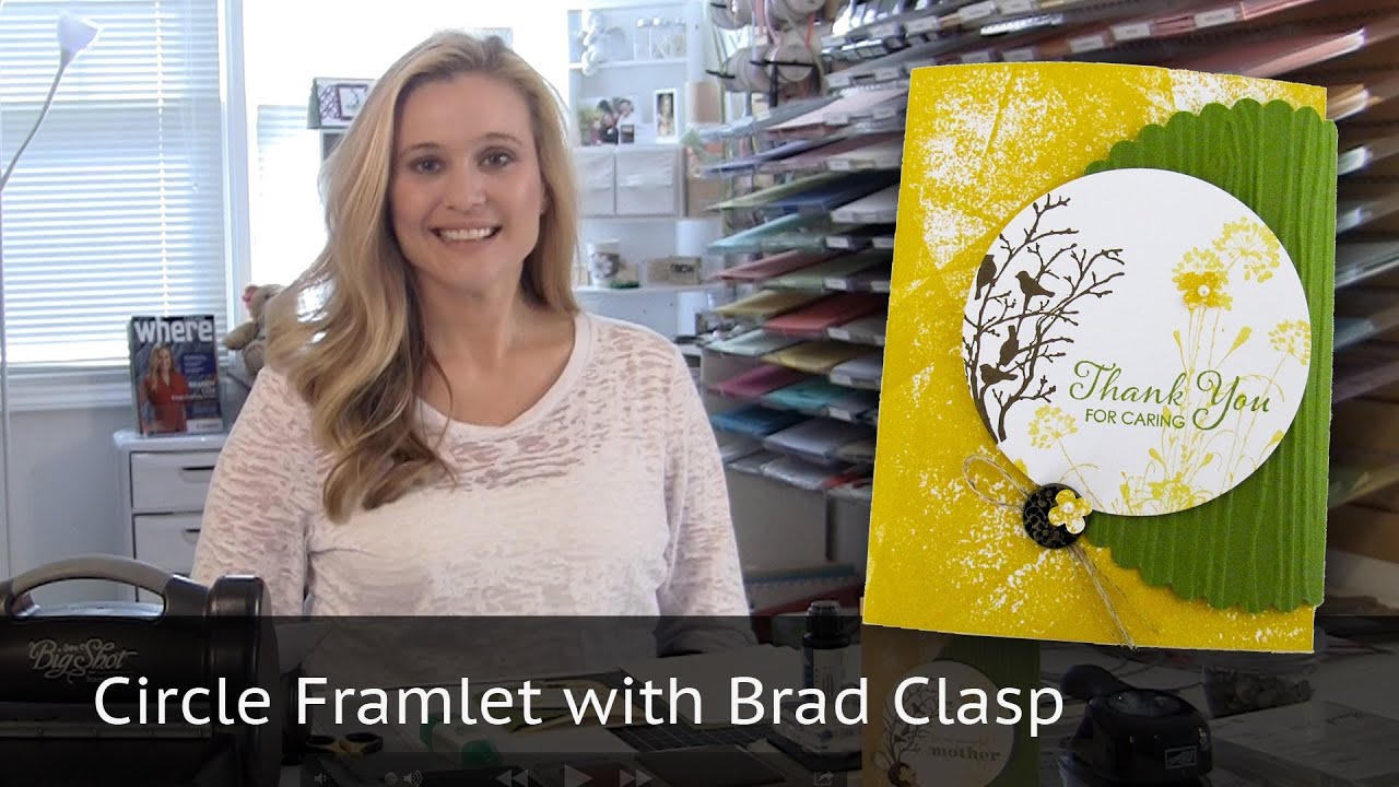 Circle Framelit Closure Card - Using Stampin Up Products