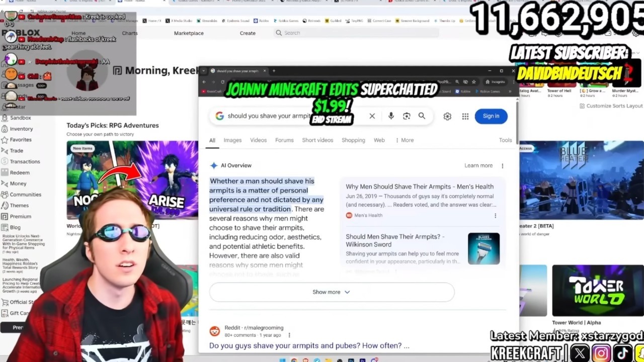 everytime kreekcraft forgot to end stream