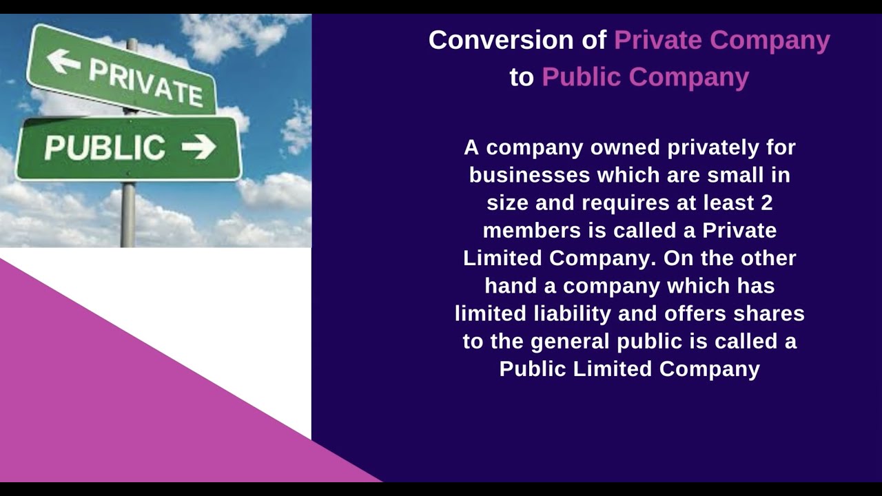 Conversion of Private Limited Company to Public Limited Company