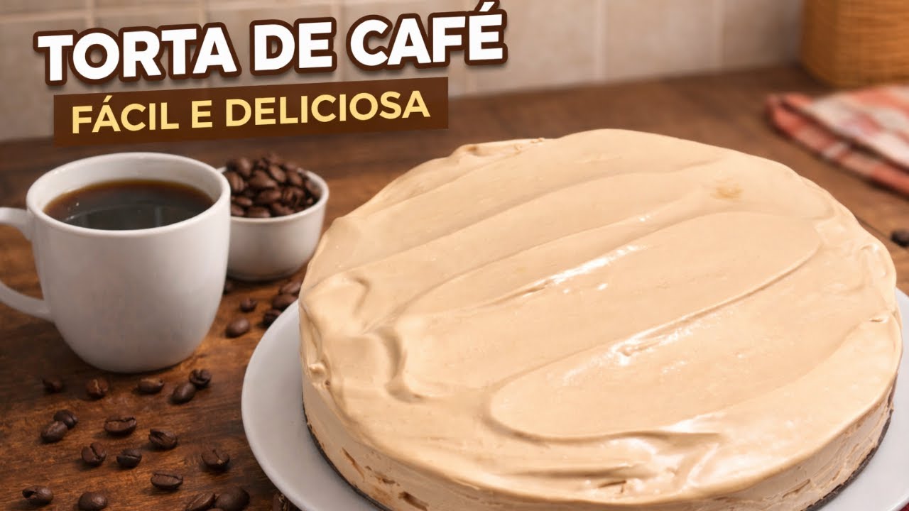 Receita da torta gelada de café mais barata e deliciosa que você já viu!!!