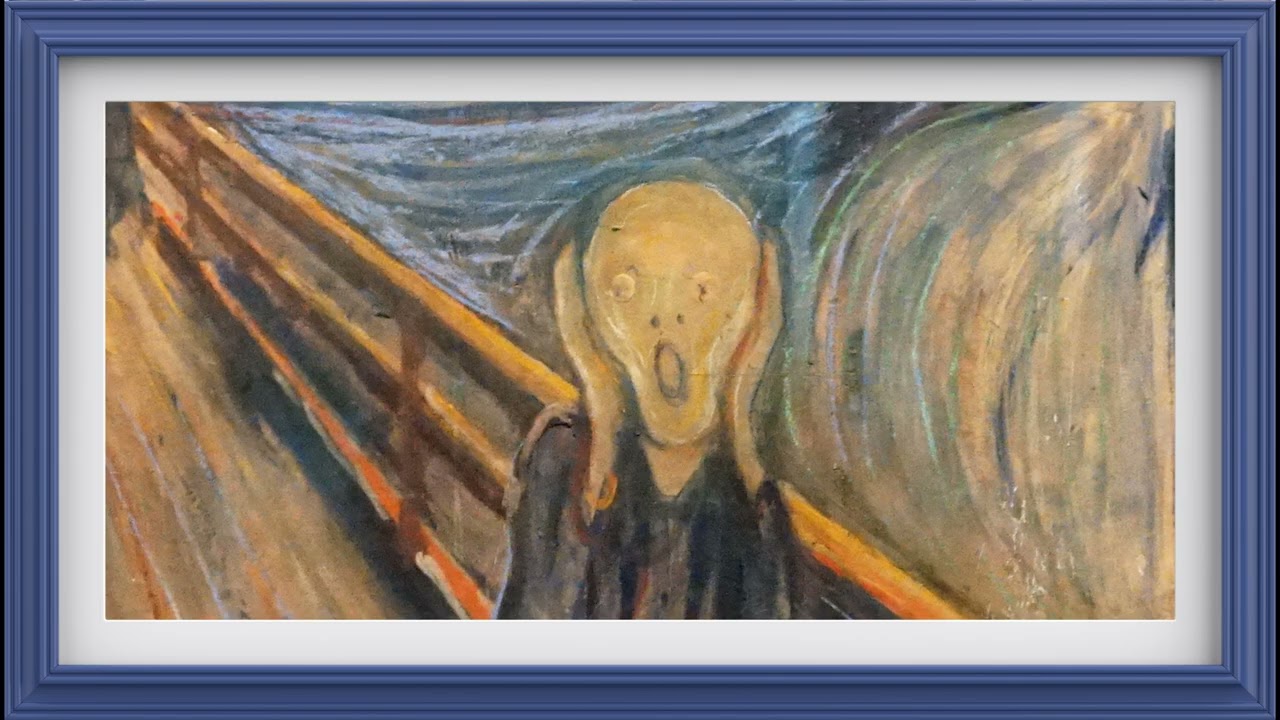 Edward Munch - The Scream (3 Hours) | 4K Art Screensaver with Calm Music  | In The Frame TV
