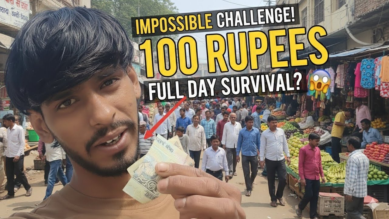 24 Hours in Just ₹100 (Mission Impossible)❌💰 #100RupeesChallenge #BudgetLiving#IndiaVlog #MarketVlog