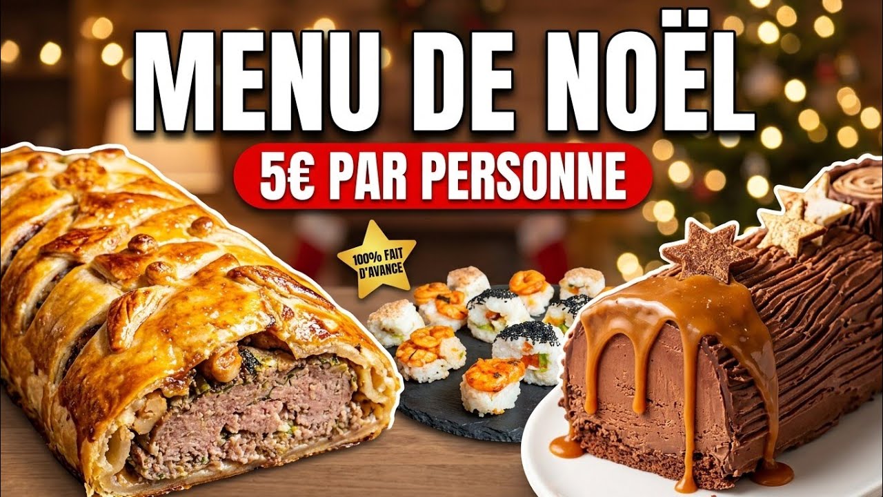 Repas de Noël complet à moins de 20€ à 4,pouvant être fait à l'avance pour profiter de sa soirée ! 🎄