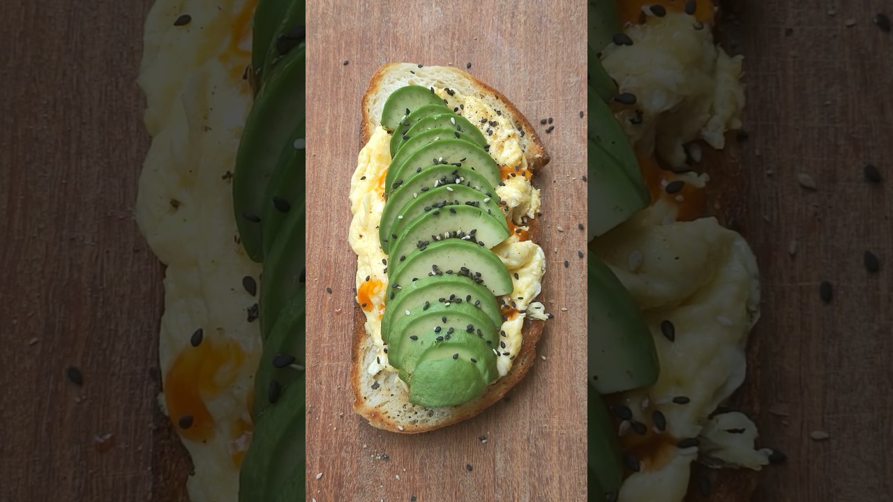 Simple Breakfast Ideas #74: Omelette Avocado Toast #shorts #avocado #avocadotoast #breakfastideas