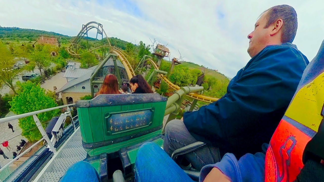 Volldampf (Tripsdrill) - ONRIDE - family boomerang coaster POV