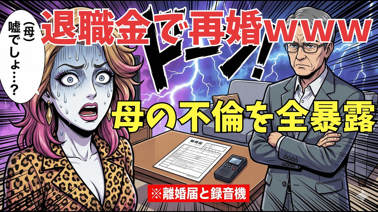 【スカッと漫画】「お前の望み通りだ」退職金狙いの妻に夫が静かな反撃！顔面蒼白で「アワワ」と叫ぶ妻の末路【因果応報】