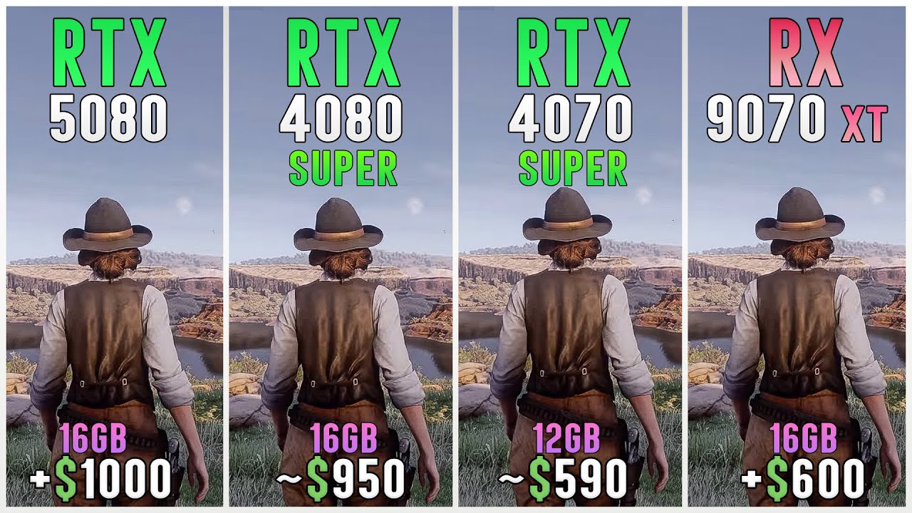 RTX 5080 vs 4080 SUPER vs 4070 SUPER vs RX 9070 XT &ndash; Ultimate 4K Gaming GPU Battle!