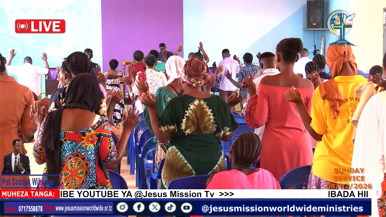 🔴#LIVE: SUNDAY SERVICE | 08/02/2026 | SOMO: HESHIMA HII NI KWA AJILI YAKO | JESUS MISSION WORLDWIDE.