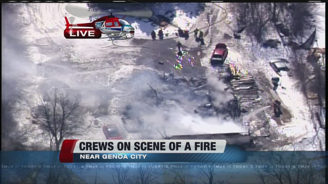 Crews battling heavy smoke in Genoa City