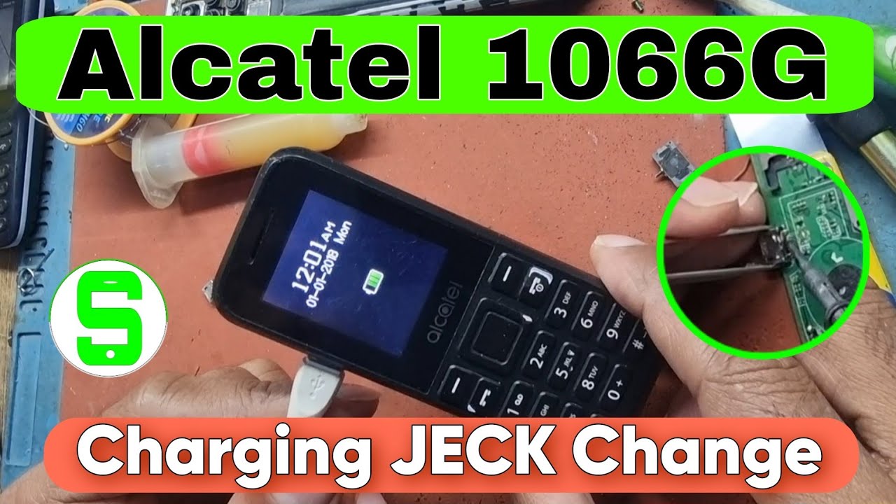Alcatel 1066G Charging Jack Repair 🔧 | Micro USB V8 Port Change | Keypad Phone Repair | CC Change 