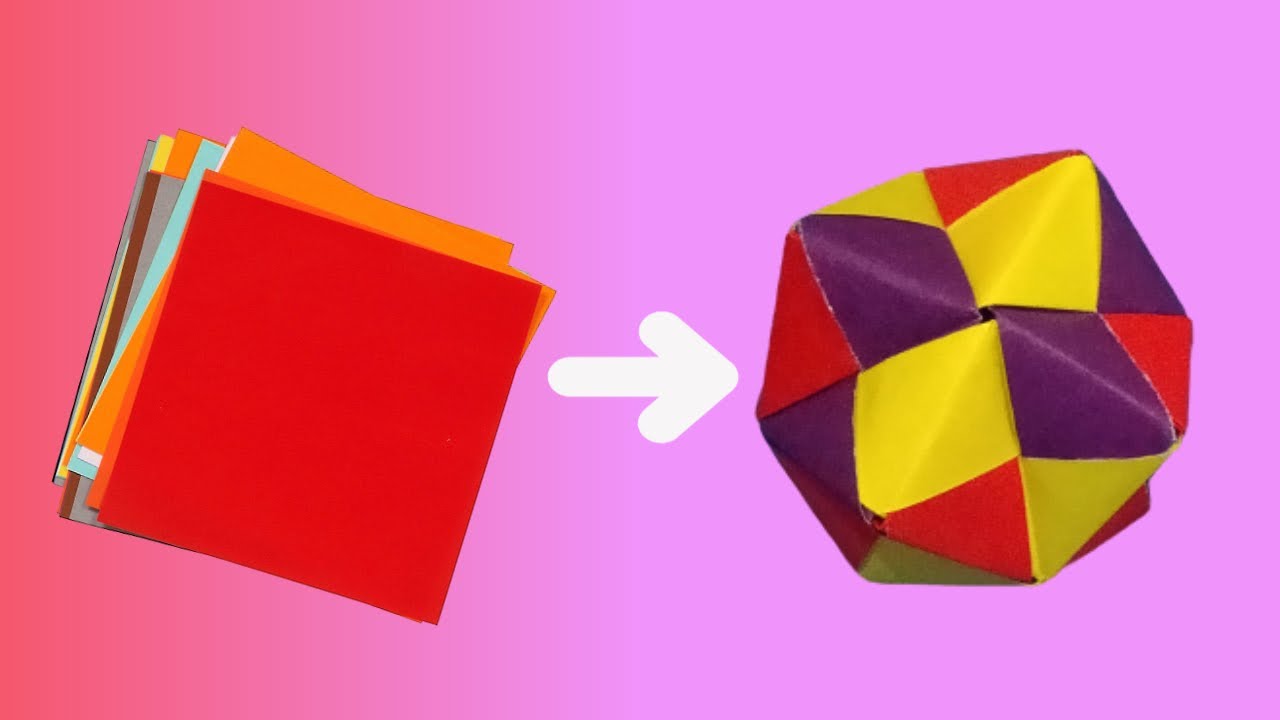 Modular Origami Octahedron 12 Sonobe Units [Paper Craft Ideas]