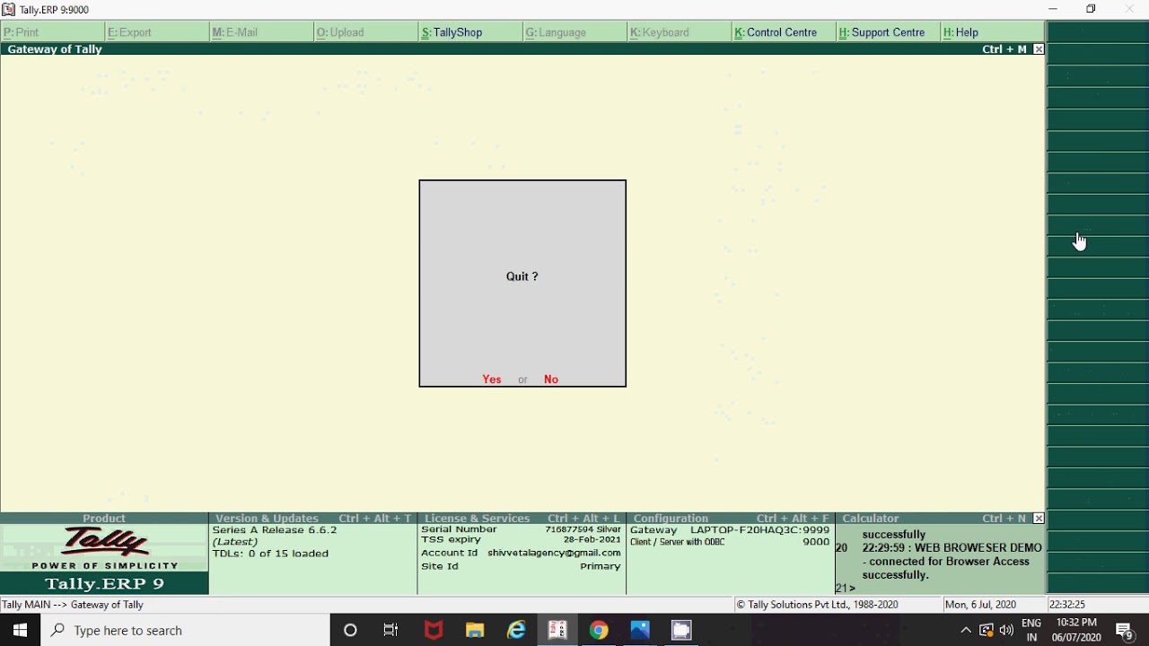 ACCESS TALLY.ERP9 REPORTS ON MOBILE/COMPUTER FROM ANYWHERE #TALLY WEB BROWSER