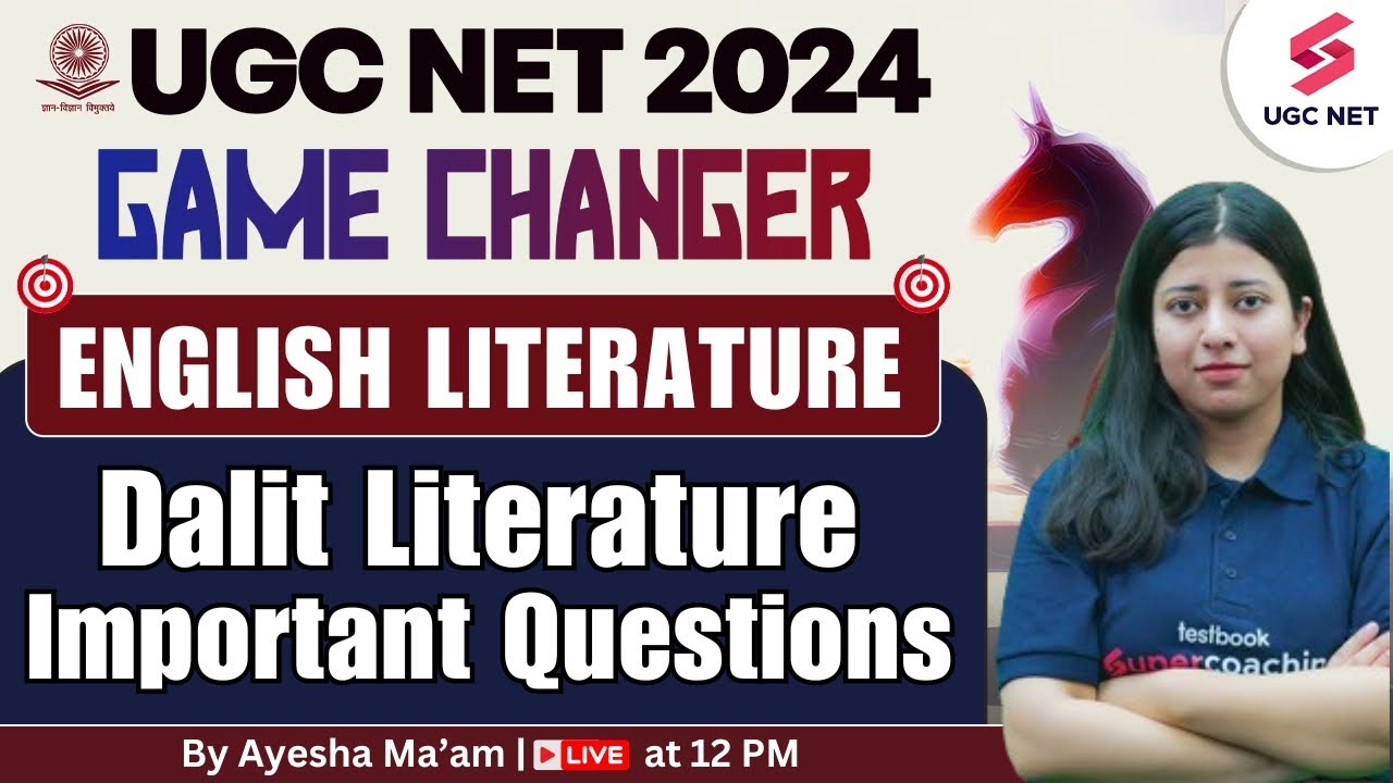 UGC NET 2024 English Literature | Dalit Literature Important Questions | UGC NET 2024 | Ayesha Mam