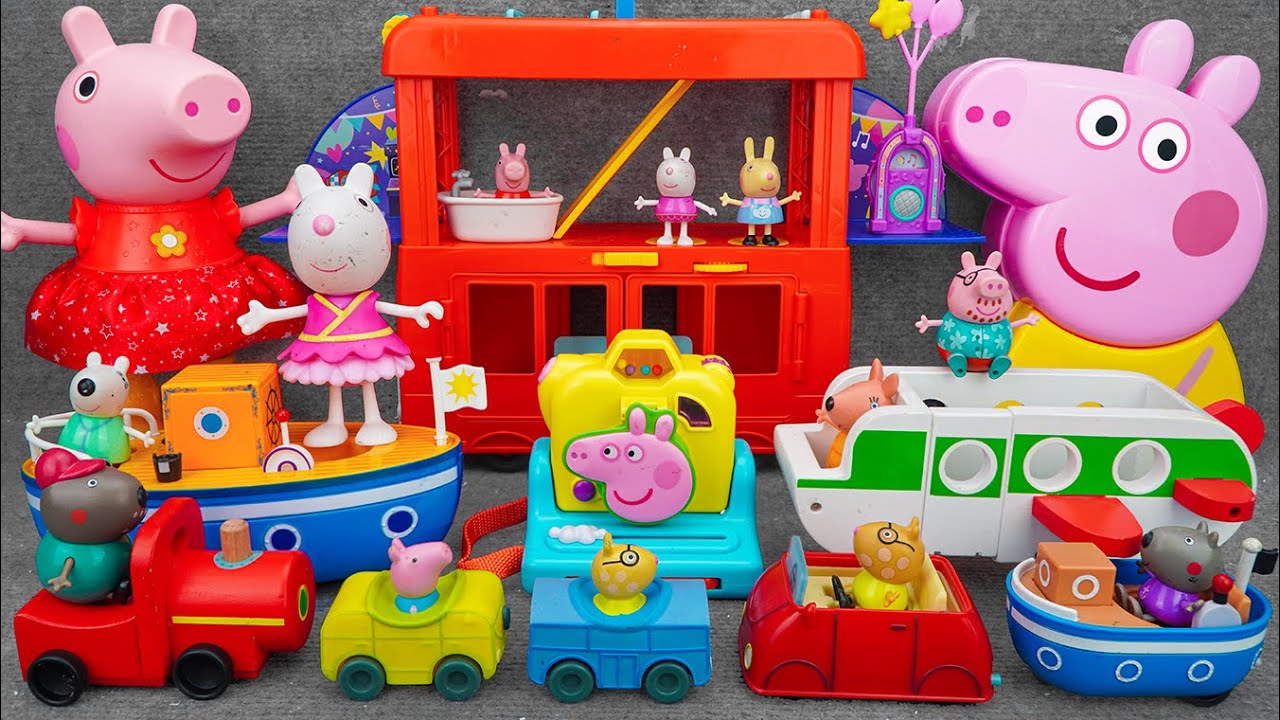 91 Minutes of Satisfying ASMR Unboxing 🚌 Adorable Peppa Peppa Pig 2-in-1 Party Bus Playset
