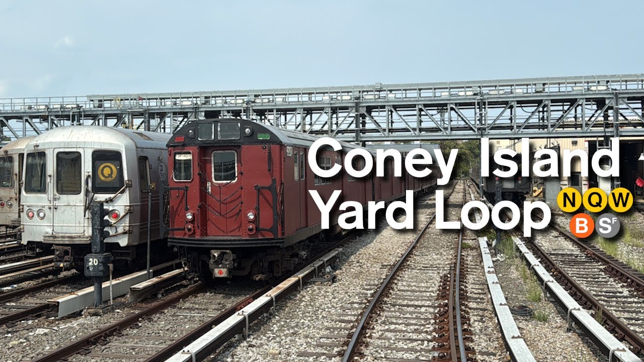 R32 Railfan Window Front view around Coney Island yard