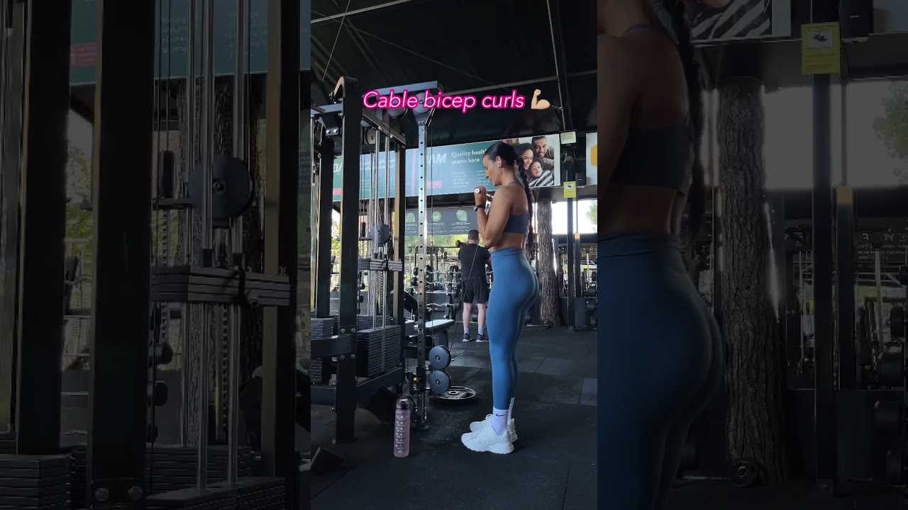 Bi&rsquo;s & tri&rsquo;s superset to try 🔥#upperbodyworkout #arms #biceps #triceps # #motivation #gym #girl