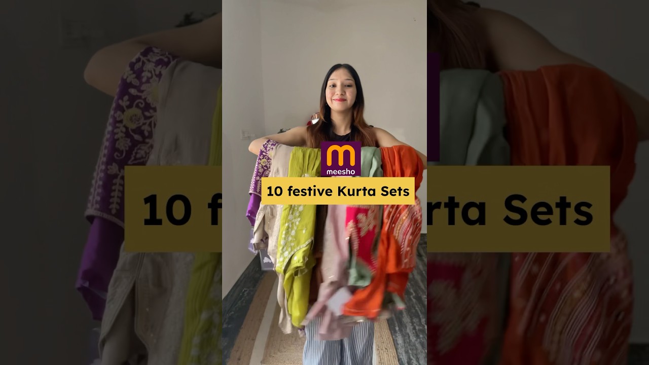 Comment &ldquo;AA&rdquo; for link 🔗 🌸 #meesho #meeshofinds #meeshohaul #kurtaset #festivewear